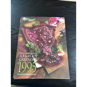 1995 VTG AFGHAN CALENDAR THE NEEDLECRAFT SHOP 12 DESIGNS CROCHET PATTERN #951224